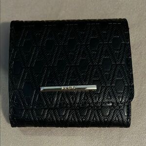 Aldo Black Geometric Wallets Sleek Modern Design